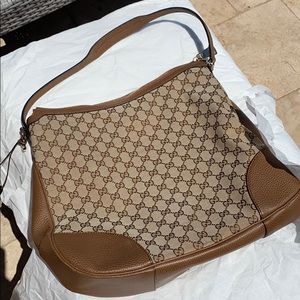 Gucci Brown GG monogram Bree Hobo